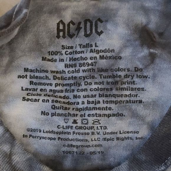 AC/DC Cropped tie-dye t-shirt - Picture 2 of 3